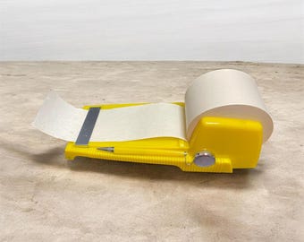 Vintage Ketcham McDougall Pat Rememo Yellow Desk Memo Roll Holder with Pen USA
