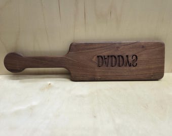 Double sided, mirrored, customizable imprint spanking paddle, 16 inch