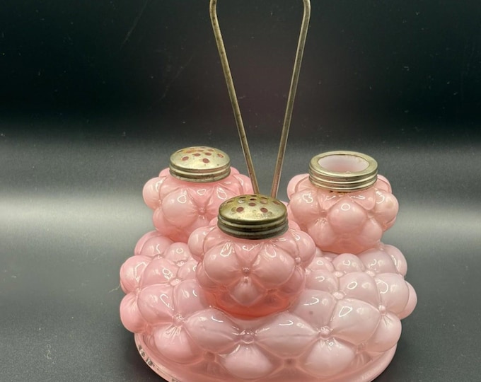 Consolidated Pink Bulging Petal Castor Set