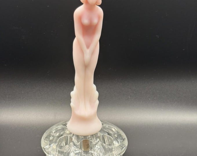 Fenton September Morn Nymph Flower Frog/ Numbered