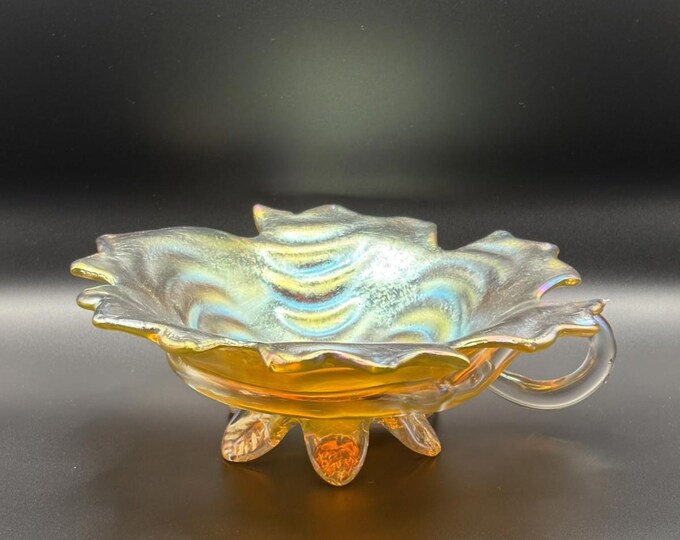 Loetz Candia Wellenoptisch  Abastract Footed Vase