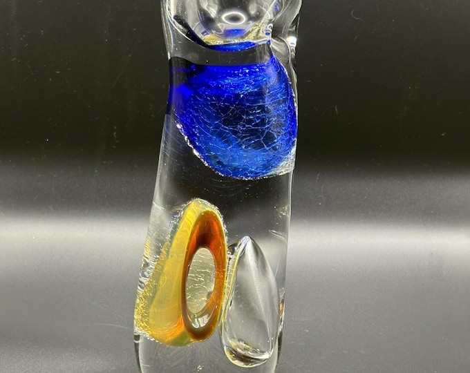 Scavuzzo "Color Tower" Mount Batten Glass Sculpture