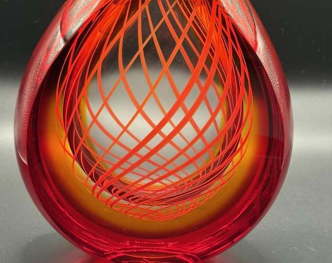 Pavel Havelka Signed Fusion Dream Weaver Vase/ Glows