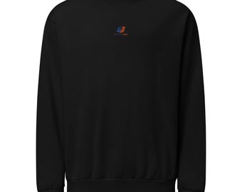 Sudadera polar extragrande: mezcla de algodón de peso pesado, cuello redondo