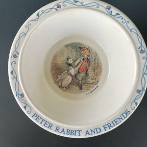 Vintage Peter Rabbit schaal Beatrix Potter kinderkamer Eden melamine schaaltje