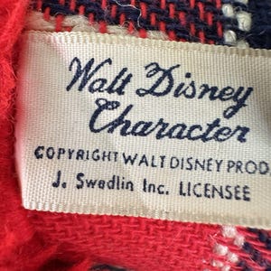 Peluche vintage de Mickey Mouse de Gund con traje de cuadros rojos y pies amarillos y peludos, Disney Prod. imagen 6