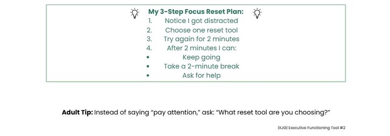 ADHD Executive Function Toolkit for Kids | Task Initiation Tool, Focus ...