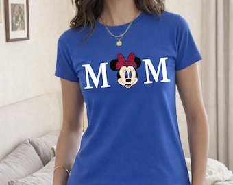 Disney Minnie Mom Shirt Comfort Colors Mickey Mama Tee Family Trip Matching Vacation Outfit Cute Mothers Day Gift Soft Vintage Graphic Tee