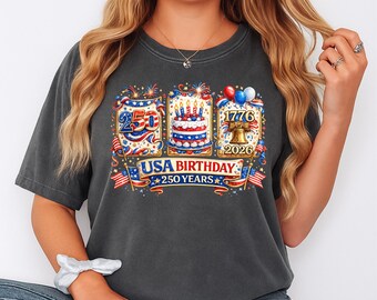 USA 250 Years Shirt, America 1776 2026 Tee, Patriotic Gift Tshirt, Liberty Bell Shirt, Semiquincentennial Celebration Tee, Freedoms Gift Tee