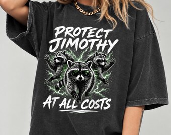 Jimothy Raccoon Shirt, Viral Seattle Feral Legend Comfort Colors Tee, Retro Jimothy Moon Graphic Tshirt, Round King Cottagecore Animal Tee