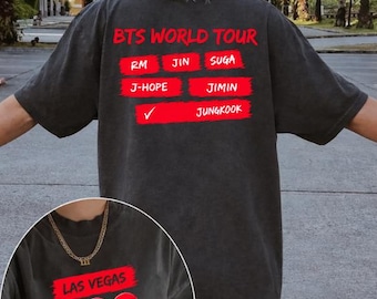 Camiseta del BTS World Tour 2026, Camiseta del concierto de BTS en Las Vegas 2026, Regalo para fans de Army, Camiseta del regreso de Bangtan, Merchandising, Camiseta de Kpop de Army, Regalo para fans de Kpop