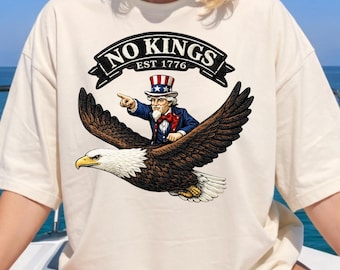 No Kings in America Shirt, Anti Trump Shirt, Political Shirts, Anti Maga Shirts, Crown No Kings Shirt, Protest Shirts, Nope Kings Shirt 1776