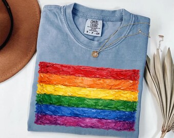 Pride Flag Shirt, Rainbow Equality Tee, LGBTQ Support Tshirt, Love Wins Shirt, Queer Ally Tee, Inclusive Gift Shirt, Progressive LGBTQ Tee