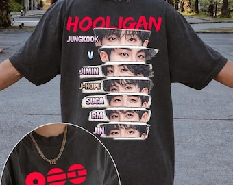 Camiseta de concierto de BTS Arirang, BTS Jin, Hooligan, Camiseta divertida, Camiseta de concierto de BTS Arirang, Camiseta Hooligan inspirada en Jin, Regalo para fans del Kpop coreano