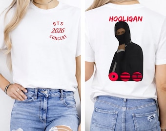 Camiseta de concierto de BTS Arirang, BTS Jin, Hooligan, Camiseta divertida, Camiseta de concierto de BTS Arirang, Camiseta Hooligan inspirada en Jin, Regalo para fans del Kpop coreano
