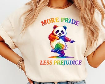 LGBTQ Pride Panda Shirt, Rainbow Equality Tee, Queer Support Tshirt, Inclusive Gift Shirt, Love Wins Tee, Ally Apparel Tshirt, Unity Joy Tee