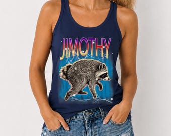 Jimothy Raccoon Shirt, Viral Seattle Feral Legend Tee, Retro Jimothy Moon Graphic Tshirt, Round King Cottagecore Animal Tee
