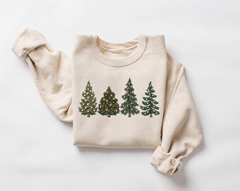 Christmas Sweatshirt, Christmas Sweater, Christmas Crewneck, Christmas Tree Sweatshirt, Holiday Sweaters for Women, Winter Sweatshirt,Hoodie