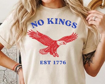 No Kings in America Shirt, Anti Trump Shirt, Political Shirts, Anti Maga Shirts, Crown No Kings Shirt, Protest Shirts, Nope Kings Shirt 1776
