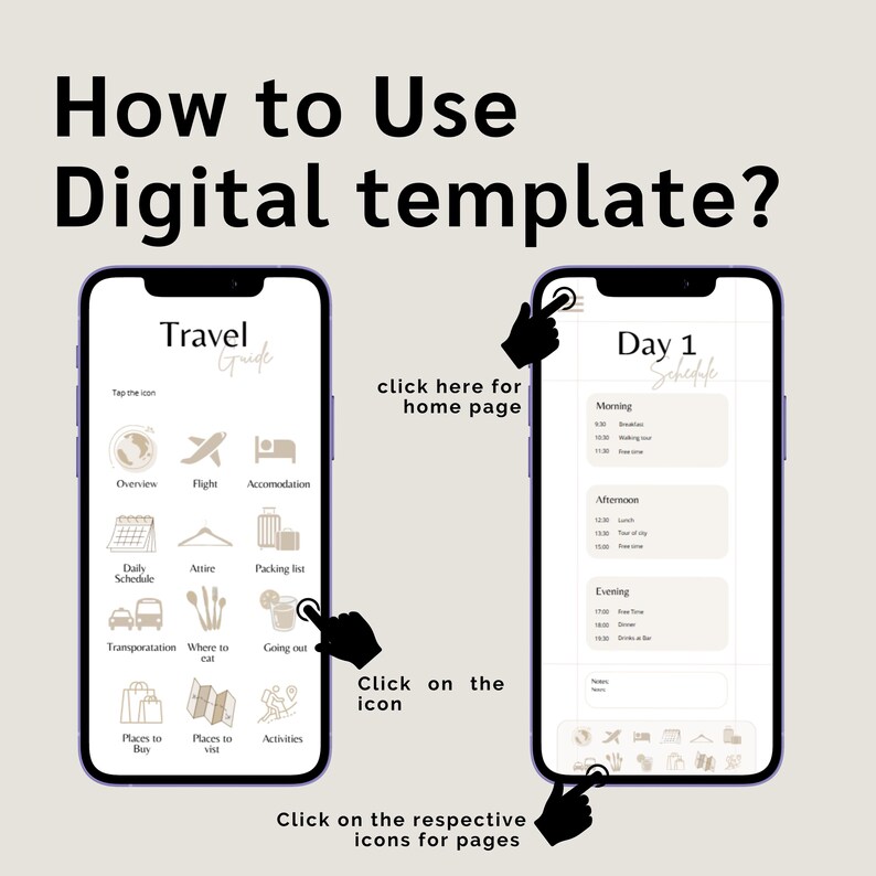 Editable Travel Itinerary Template | Printable Trip Planner | Digital ...