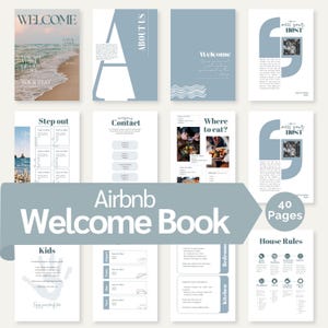 Beach Airbnb Welcome Book | Airbnb Welcome Book template florida | Airbnb Welcome Book Canva template | Local Recommendations | VRBO Host