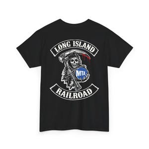 Long Island Railroad Reaper Tee | Railroad Patch Graphic T-Shirt