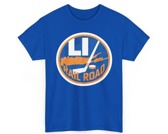 Long Island Rail Road Hockey tee | LIRR NY Islanders Logo T-Shirt