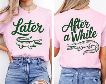 Later Gator SVG png | Niedliches Alligator Zitat SVG | Lustiges Auf Wiedersehen Gator Design | Retro Krokodil Clipart | Cricut Cut-Datei | Sublimation PNG