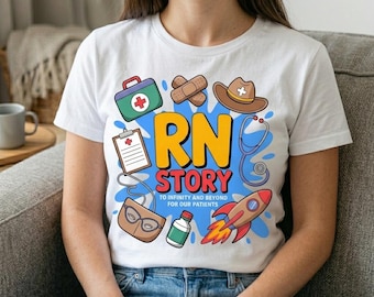 RN Story svg png | Nurse Life Design | Healthcare Worker Quote Design | Medical Cartoon SVG | Nurse Appreciation Gift