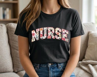 Krankenschwester Blumen SVG PNG | Medizinische Krankenschwester Zitat Design | Krankenschwester Wertschätzung Shirt Design | Blumen Typografie SVG | Cricut-Schnitt-Datei