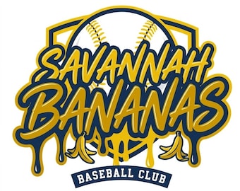 Savannah Bananen Baseball Club SVG | Graffiti Tropfen Sport Grafik (Digitaler Download)