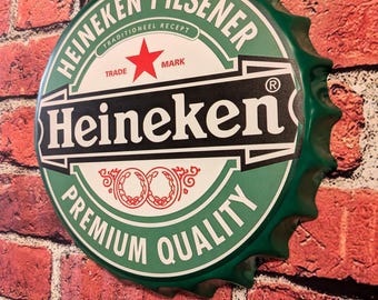 Heineken Beer Sign (14") Mancave Garage Bar Patio Home Decor