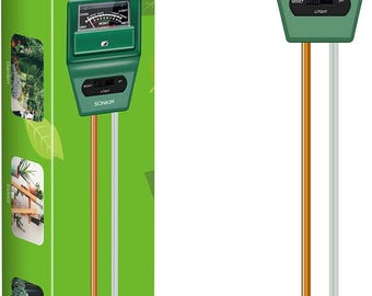 SONKIR 3 w 1 Tester Gleby: Wilgotność, Światło, Miernik pH do Ogrodnictwa