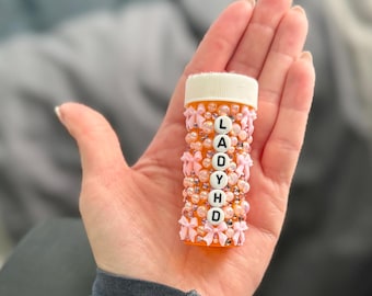 Bedazzled - Frasco de medicina con temática de TDAH.