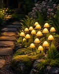 Solar Mushroom Garden Lights, Outdoor LED Fairy Lights, Waterproof Decorative Solar Pathway Lights for Patio, Yard and Plants product logo