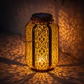 Outdoor Hanging Solar LED Lantern – Vintage Wrought Iron Garden Lamp, Patio Decoration, Boho Light