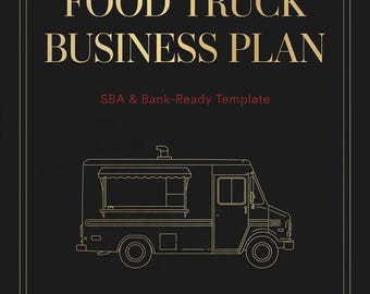 Food Truck Business Plan Template | SBA & Bank-Ready | Fillable PDF + Word | Food Truck Startup Plan