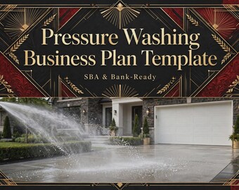 Pressure Washing Business Plan Template | Power Washing Startup Plan | SBA Bank Ready