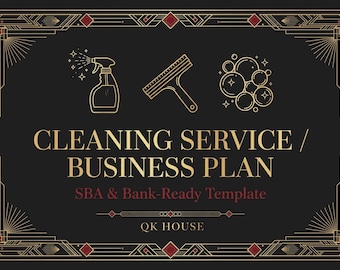 SBA Ready Cleaning Service Business Plan Template – Startup Financial Projections Calculator Included