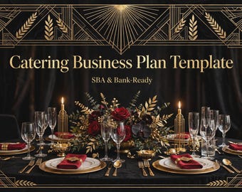 Catering Business Plan Template | Catering Company Startup Plan | SBA Bank Ready Fillable