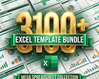3100+ Excel Template Bundle, Business Finance Planner, Crm, analytics, sales, marketing, Ultimate Spreadsheet, Data Management, Financial