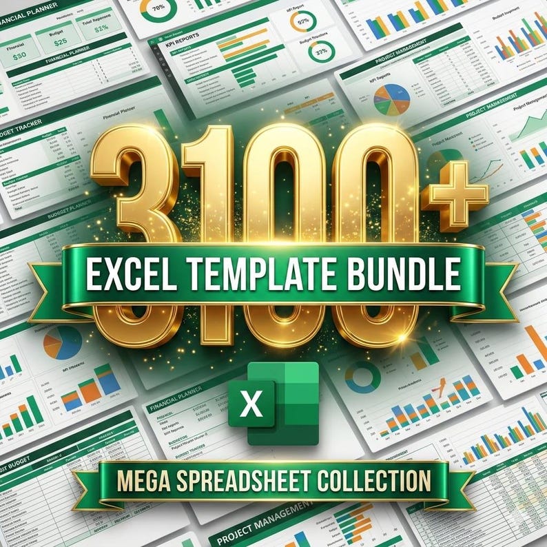 3100+ Excel Template Bundle, Business Finance Planner, Crm, Analytics ...