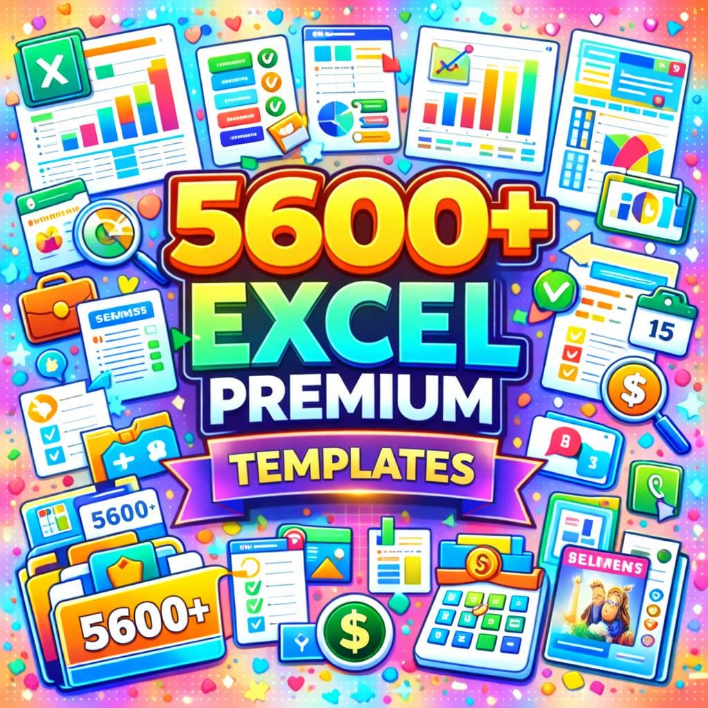 5600+ Excel Premium Templates Bundle, Ultimate Editable Spreadsheet ...