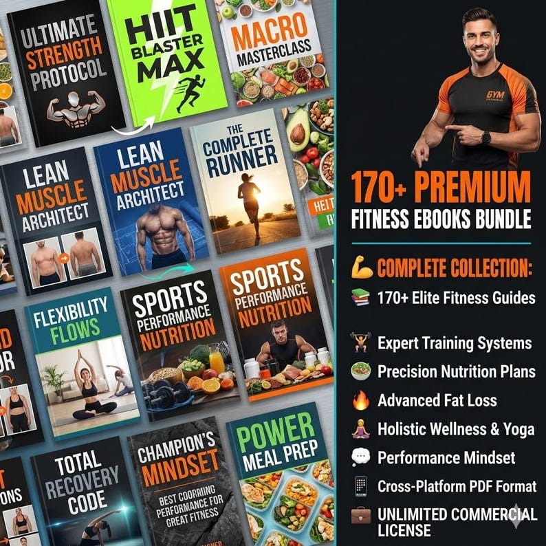 170+ Fitness Ebooks Bundle, PLR MRR Resell Rights, Weight Loss ...