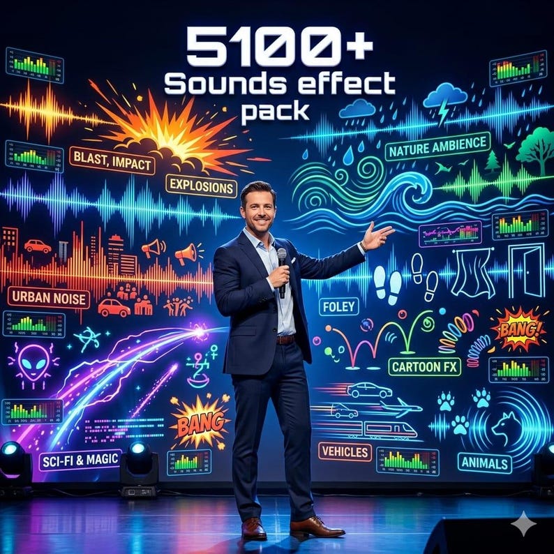 5100+ Sound Effects Pack, Ultimate SFX Library, High Quality Video ...