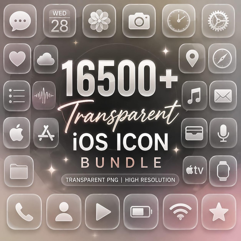 16500+ Transparent Ios Icons Bundle, Ios 17, Free Custom Ios Icon ...