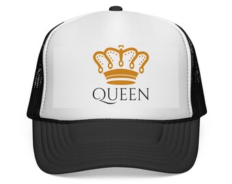 Gorra de camionero Queen con corona dorada – Gorra de béisbol Boss Lady