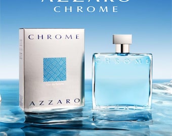 Azzaro Chrome Eau De Toilette 3.4 oz – Fresh Aquatic Bergamot Musk Cologne