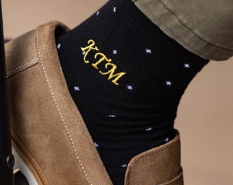 Embroidered Groomsmen Socks: Personalized Wedding Socks for Groomsman Proposal, Groomsmen Gifts