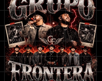 Camiseta gráfica vintage de Grupo Frontera, música regional mexicana, ropa para fans de la banda Corridos (descarga digital)